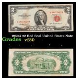 1953A $2 Red Seal United States Note Grades vf++