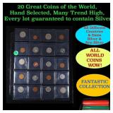 20 Great Coins of the World, hand selected, many t