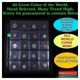 20 Great Coins of the World, hand selected, many t