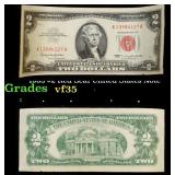 1963 $2 Red Seal United States Note Grades vf++