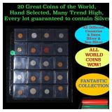 20 Great Coins of the World, hand selected, many t