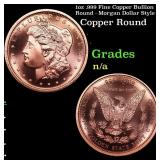 1oz .999 Fine Copper Bullion Round - Morgan Dollar