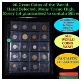 20 Great Coins of the World, hand selected, many t