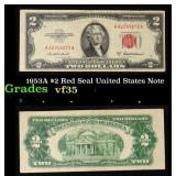 1953A $2 Red Seal United States Note Grades vf++