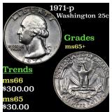 1971-p Washington Quarter 25c Grades GEM+ Unc