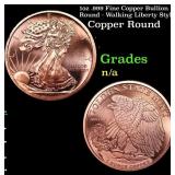 1oz .999 Fine Copper Bullion Round - Walking Liber