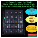 20 Great Coins of the World, hand selected, many t
