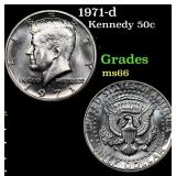 1971-d Kennedy Half Dollar 50c Grades GEM+ Unc
