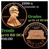 1996-s Proof Lincoln Cent 1c pr70 rd DCAM SEGS