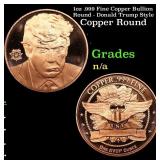 1oz .999 Fine Copper Bullion Round - Donald Trump