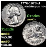 1776-1976-d Washington Quarter 25c Grades GEM+ Unc