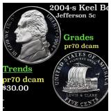2004-s Keel Boat Proof Jefferson Nickel 5c GEM++ P