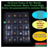 20 Great Coins of the World, hand selected, many t