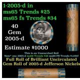 BU Shotgun Jefferson 5c roll, 2005-d Ocean 40 pcs