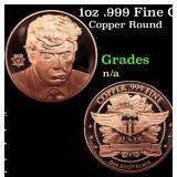 1oz .999 Fine Copper Bullion Round - Donald Trump