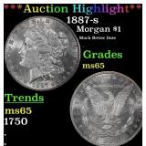 ***Major Highlight*** 1887-s Morgan Dollar $1 ms65