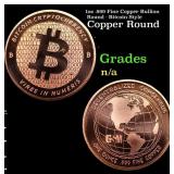 1oz .999 Fine Copper Bullion Round - Bitcoin Style