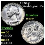 1976-p Washington Quarter 25c Grades GEM+ Unc