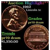 ***Auction Highlight*** 1962 Proof Lincoln Cent 1c