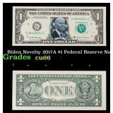 Biden Novelty 2017A $1 Federal Reserve Note Grades