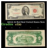 1953A $2 Red Seal United States Note Grades vf++
