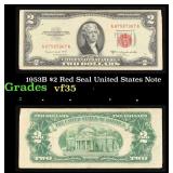 1953B $2 Red Seal United States Note Grades vf++