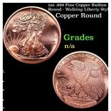 1oz .999 Fine Copper Bullion Round - Walking Liber