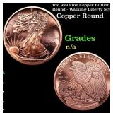 1oz .999 Fine Copper Bullion Round - Walking Liber
