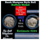 Buffalo Nickel Shotgun Roll in Old Bank Style 