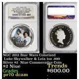 NGC 2011 Star Wars Colorized Luke Skywalker & Leia