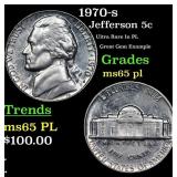 1970-s Jefferson Nickel 5c Grades GEM Unc PL