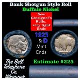 Buffalo Nickel Shotgun Roll in Old Bank Style 