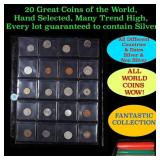 20 Great Coins of the World, hand selected, many t