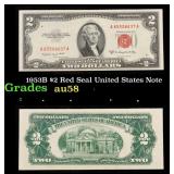 1953B $2 Red Seal United States Note Grades Choice