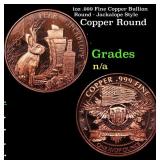 1oz .999 Fine Copper Bullion Round - Jackalope Sty