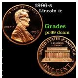 1996-s Proof Lincoln Cent 1c Grades GEM++ Proof De