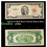 1953A $2 Red Seal United States Note Grades vf++