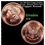 1oz .999 Fine Copper Bullion Round - Morgan Dollar