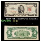 1953A $2 Red Seal United States Note Grades xf