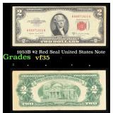 1953B $2 Red Seal United States Note Grades vf++