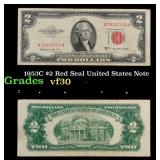 1953C $2 Red Seal United States Note Grades vf++