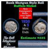 Buffalo Nickel Shotgun Roll in Old Bank Style 
