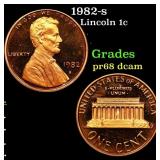 1982-s Proof Lincoln Cent 1c Grades GEM++ Proof De