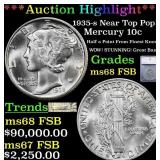 ***Major Highlight*** 1935-s Mercury Dime Near Top