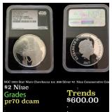 NGC 2021 Star Wars Chewbacca 1oz .999 Silver $2  N