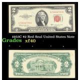 1953C $2 Red Seal United States Note Grades xf