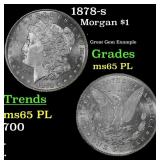 1878-s Morgan Dollar $1 Grades GEM Unc PL
