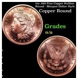 1oz .999 Fine Copper Bullion Round - Morgan Dollar
