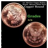 1oz .999 Fine Copper Bullion Round - Morgan Dollar