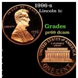 1996-s Proof Lincoln Cent 1c Grades GEM++ Proof De